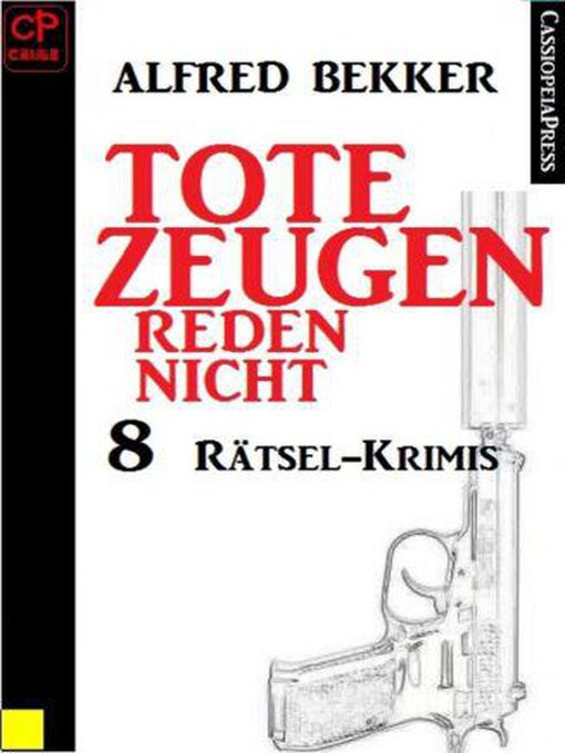 Cover image for Tote Zeugen reden nicht
